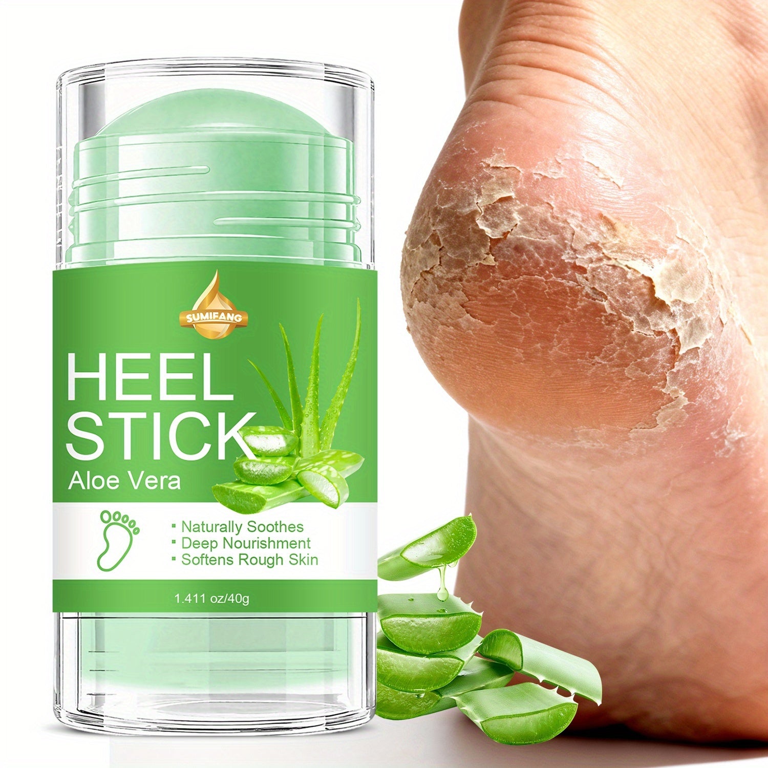 Aloe Vera Foot Cream Bar, Foot Care Cream, Highly Moisturizing, Nourishing Feet, Making Dry and Rough Foot Skin Moist, Smooth, Convenient to Use, Essential for Foot Care, Suitable for All Skin Types, Men and Women