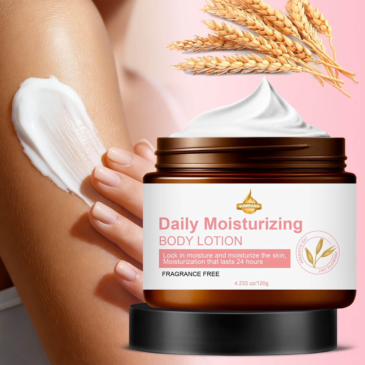 SUMIFANG Oat Shea Butter Body Cream | Rich in Prebiotic Oats and Shea Butter, Deeply Moisturizes, Locks in Moisture, Nourishes Skin