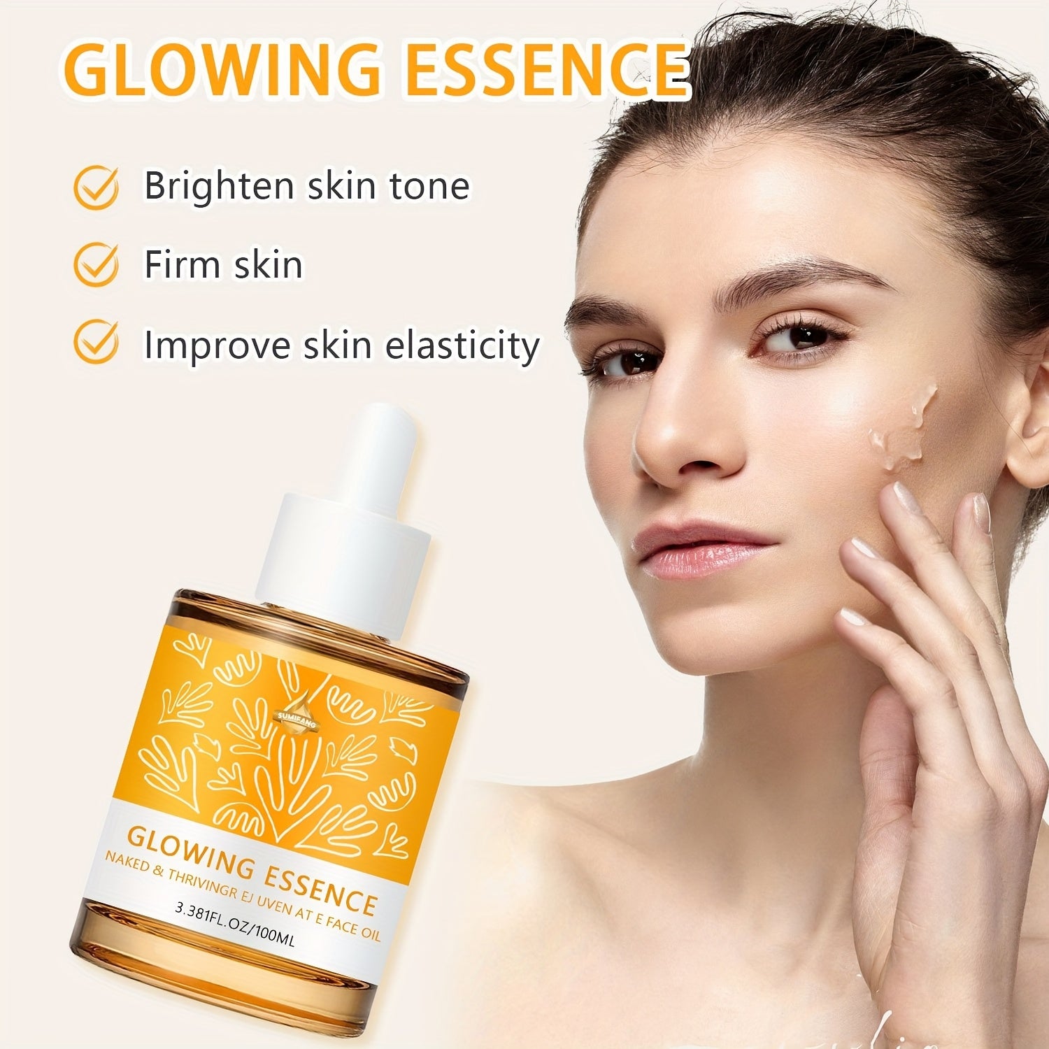 Radiant Essence Pomegranate Seed Oil & Argan Oil from Morocco , Firming & Radiant Face Serum with Rosehip Oil - Non-Greasy, Fast-Absorbing Formula for All