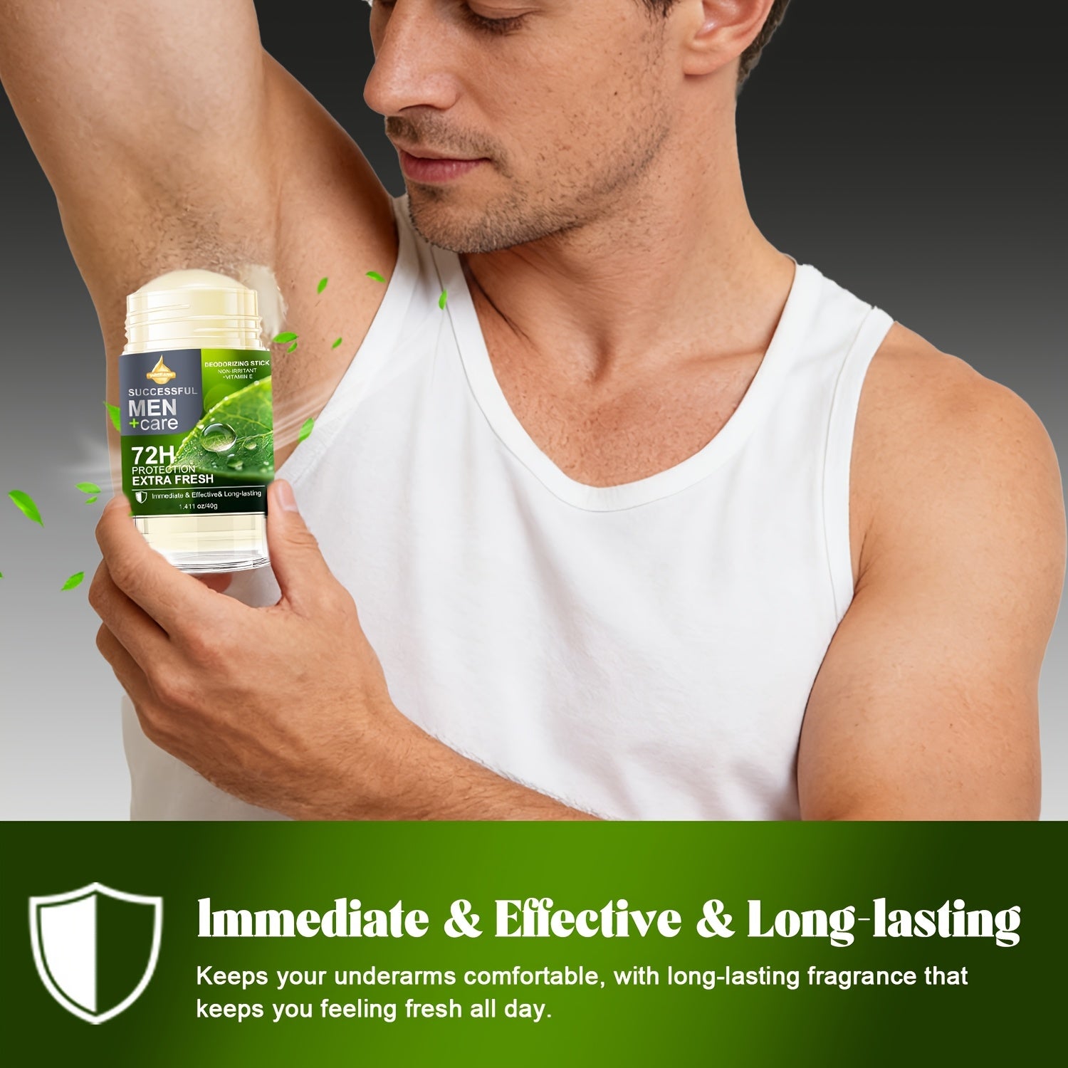 SUMIFANG Men's Care Stick, Containing Vitamin E, Chamomile and Mint, Is Immediate and, with a Long-lasting Fragrance. It's a Must-have for Dates and Travels. Keep Your Armpits Comfortable and Feel Fresh All Day Long