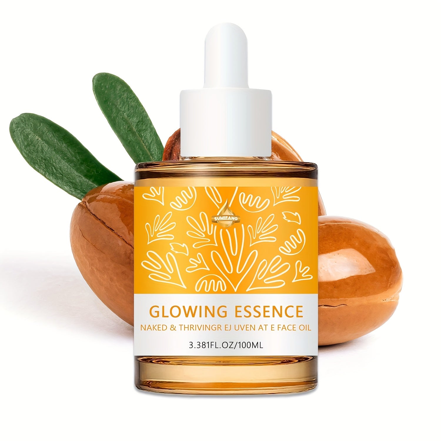 Radiant Essence Pomegranate Seed Oil & Argan Oil from Morocco , Firming & Radiant Face Serum with Rosehip Oil - Non-Greasy, Fast-Absorbing Formula for All