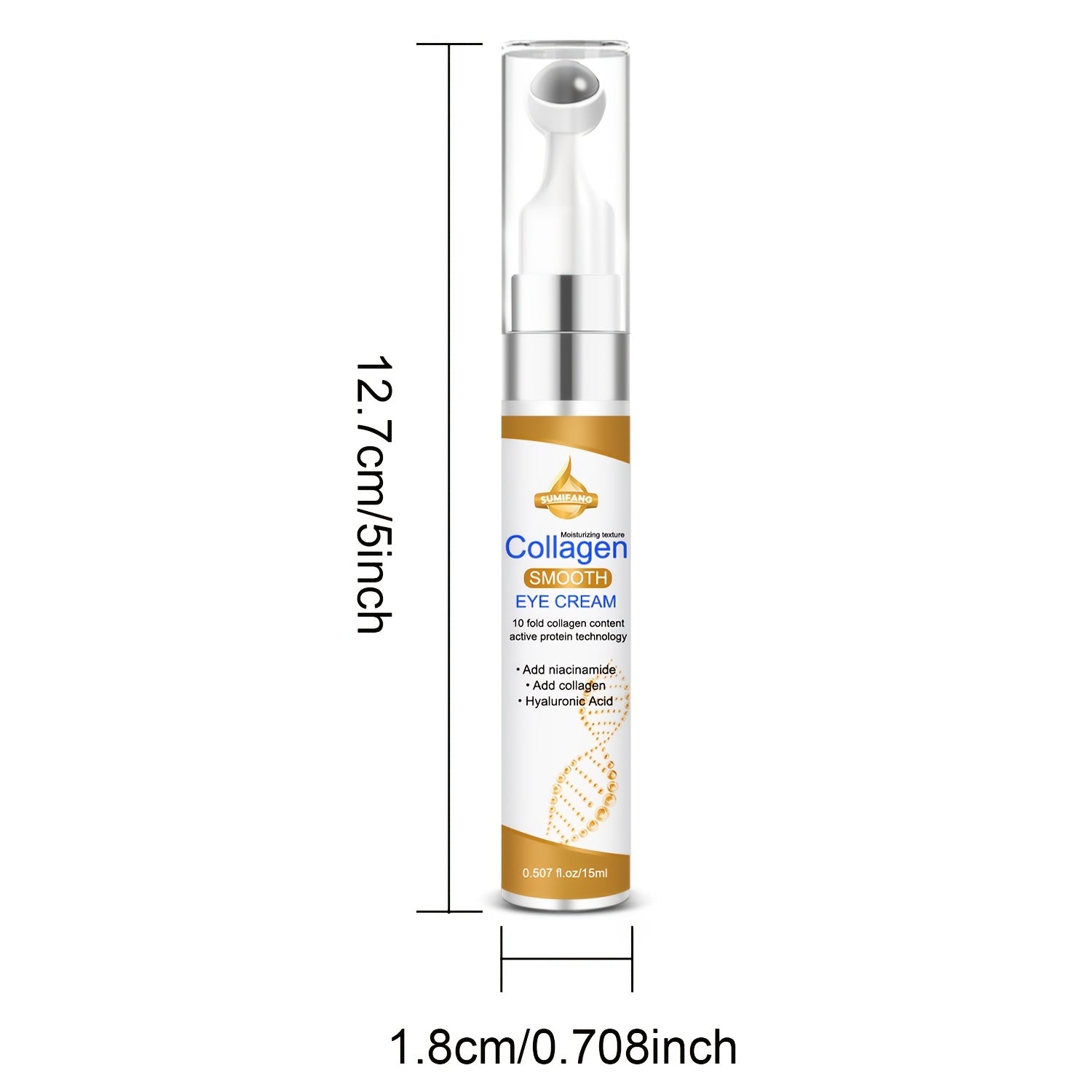 SUMIFANG Niacinamide Eye Cream Is Rich in Niacinamide, Collagen and Hyaluronic Acid. It Deeply Moisturizes and Tightens the Light Beige Around the Eyes