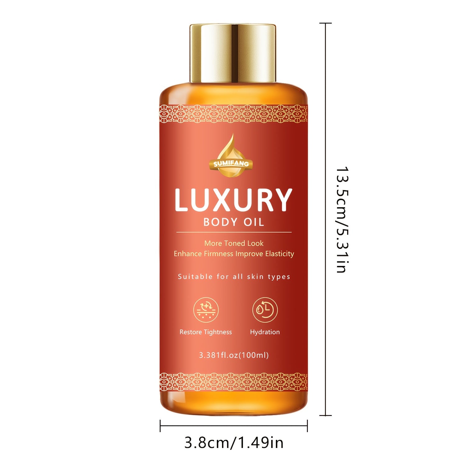 3.38oz Body Oil Rich in Rosehip and Almond Oil