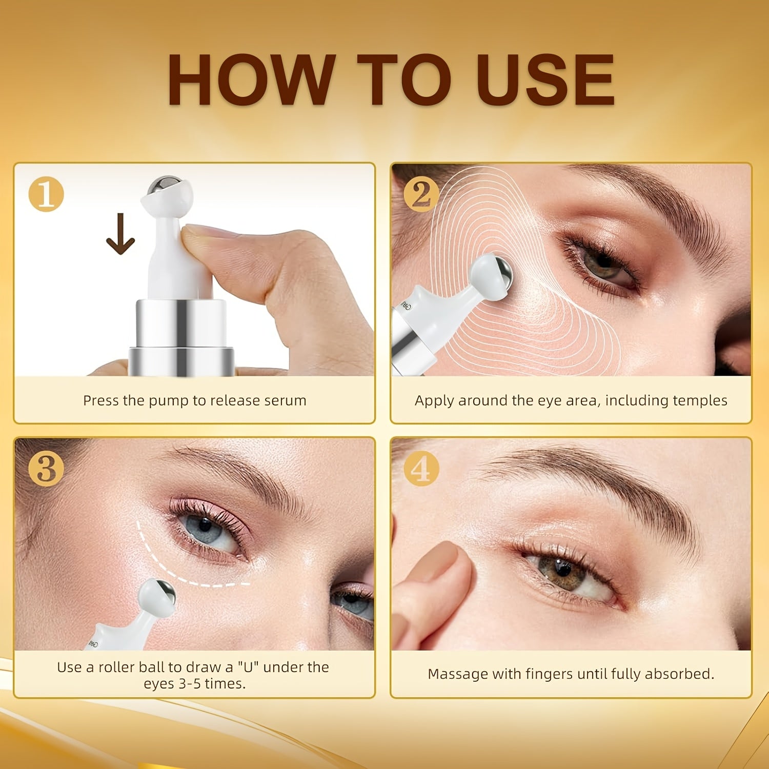 SUMIFANG Niacinamide Eye Cream Is Rich in Niacinamide, Collagen and Hyaluronic Acid. It Deeply Moisturizes and Tightens the Light Beige Around the Eyes